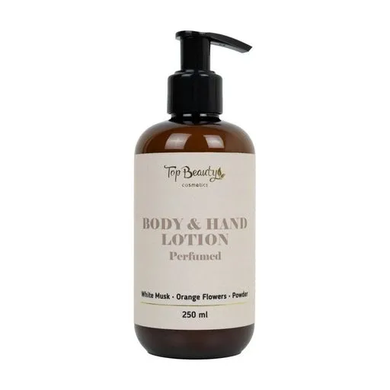 Perfumowany balsam do rąk i ciała TOP BEAUTY Body & Hand Lotion Perfumed White Musk, Orange Flowers, Powder 250 ml