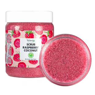 Scrub do ciała i twarzy z witaminą E TOP BEAUTY Raspberry Coconut