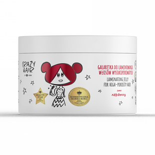 HiSkin Crazy Hair Mask Laminating Jelly For High-Porosity Hair Raspberry Maska żelowa do laminowania włos&oacute;w o wysokiej porowatości Raspberry 300 ml