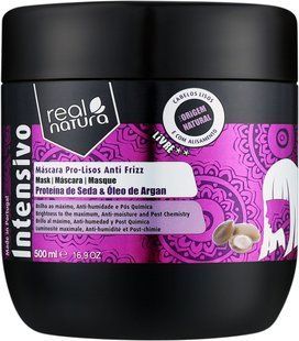 Maska wygładzająca i nadająca blask włosom Real Natura Pro-Lisos Anti Frizz Mask 500 ml