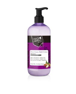 Szampon wygładzający i nadający blask włosom Real Natura Pro-Lisos Anti Frizz