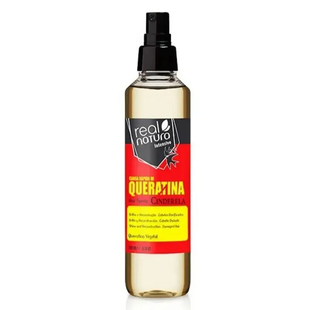 Spray do odbudowy włos&oacute;w zniszczonych i łamliwych z ochroną termiczną Real Natura QUERATINA Cinderela Hair Spray